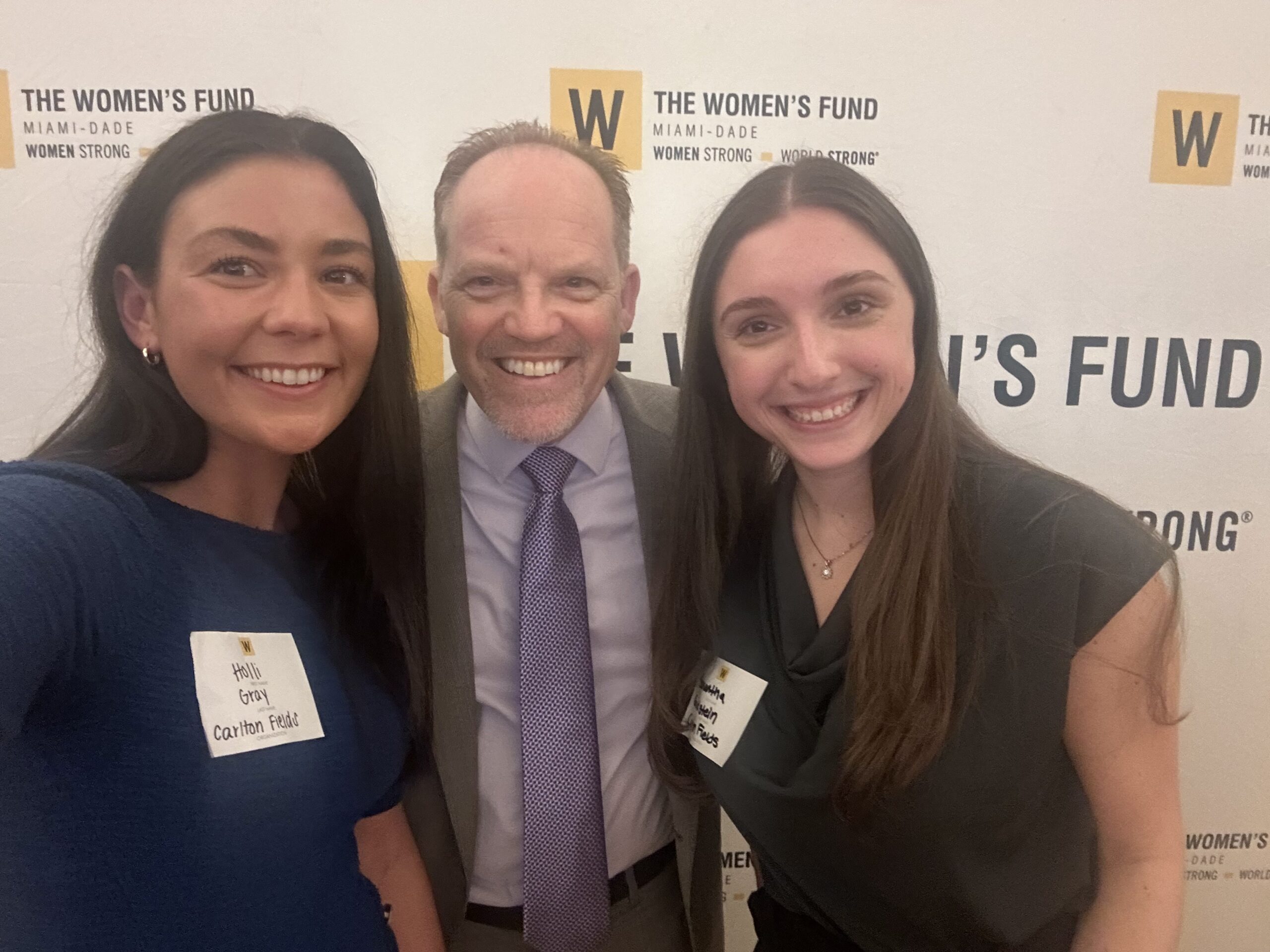 Meeting up with Kevin's former law students at event for The Women's Fund (Oct. 24, 2024)