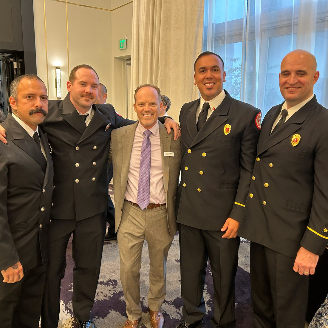 Judge Kevin Hellmann was proud to honor Miami's Fire Rescue officers at a breakfast saluting their commitment held by Aventura Marketing Council. (August 13, 2025)