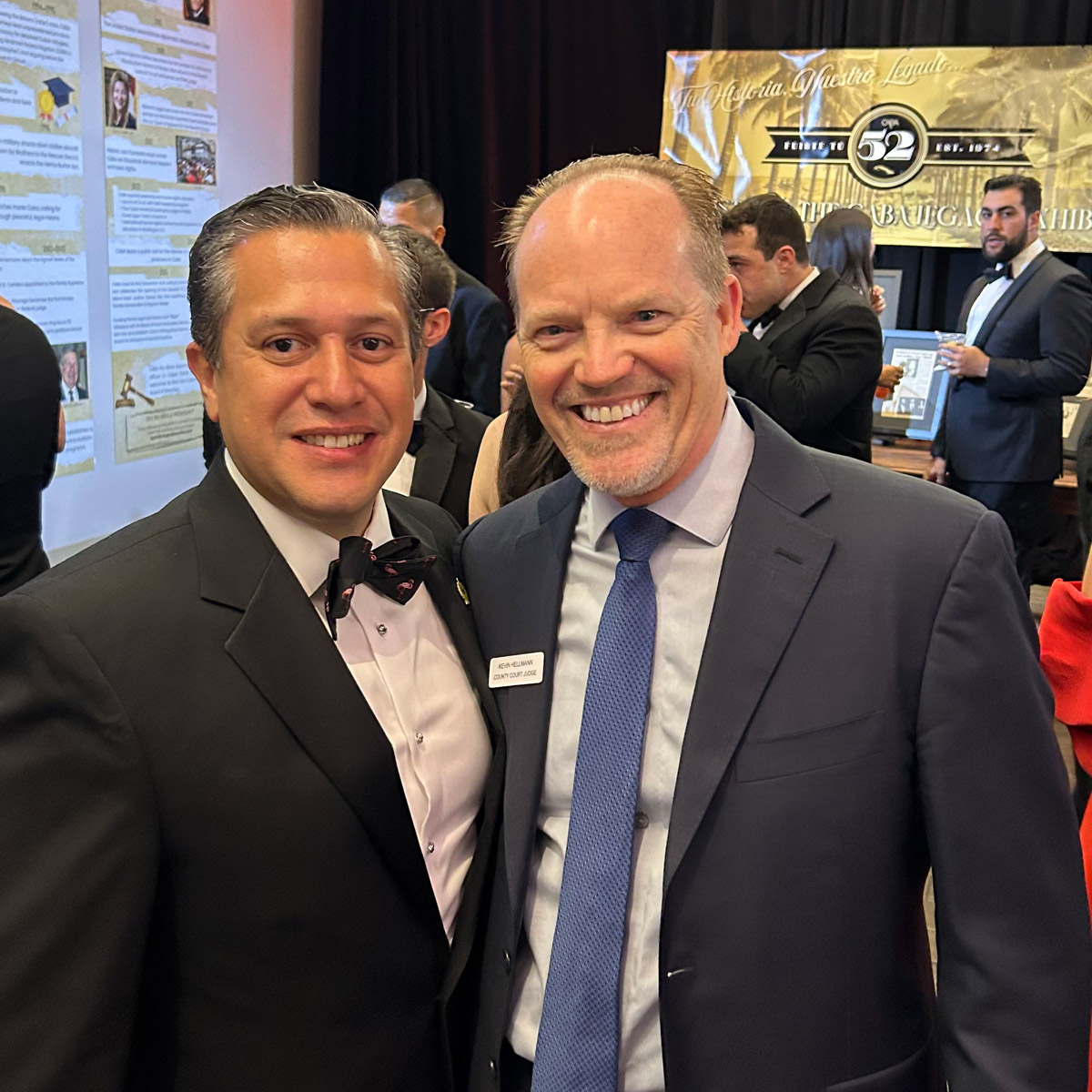 Judge Kevin Hellmann with Javier Ley-Soto at CABA's 52nd Annual Gala