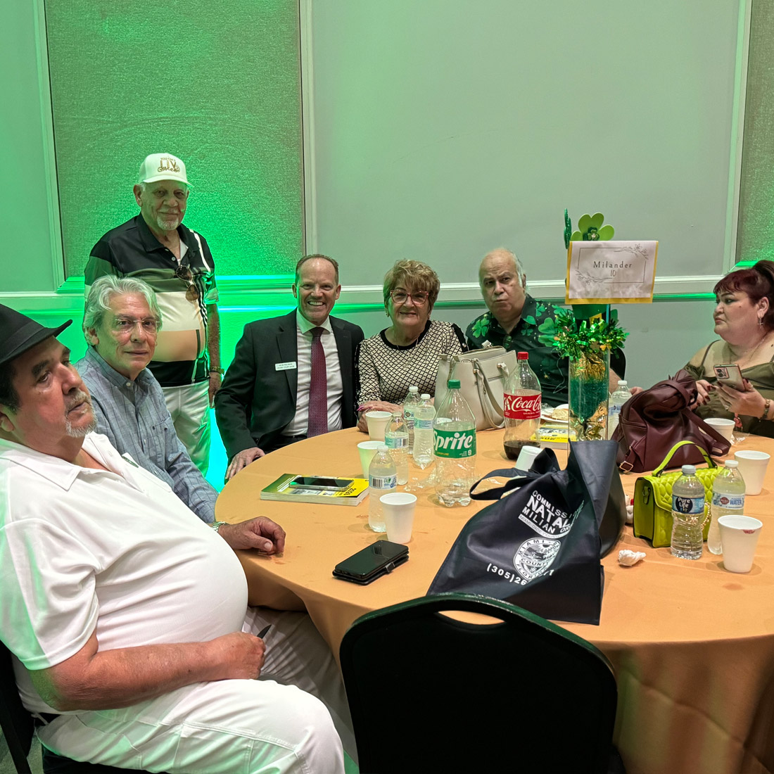 Judge Kevin Hellmann enjoyed celebrating St. Patrick's Day a few days early with senior residents in Hialeah. What a great crowd!